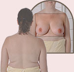 Look from your collarbone to below the breasts.